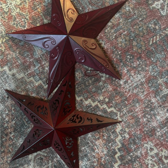 Other - Decorative Burgundy Metal Stars